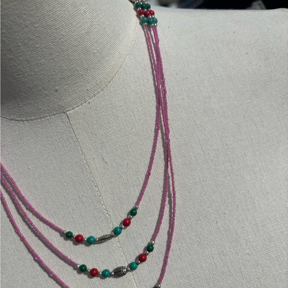 Multicolor Beaded Necklace - Picture 3 of 7